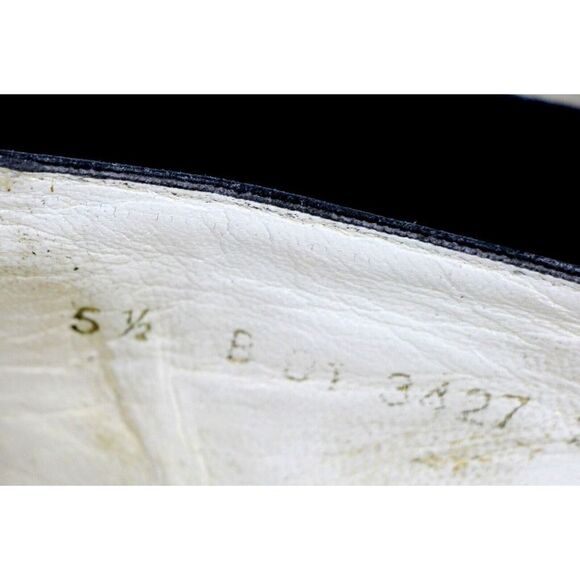 VTG Robert Clergerie FRANCE BLACK REAL LEATHER SUEDE LOW HEEL CLASSIC SHOES 5.5B - Picture 6 of 13